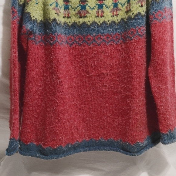 Planet Earth Hand Loomed Beautiful ❤️ Vintage Sweater Sz.L (X-64 CRATE) - Picture 3 of 8